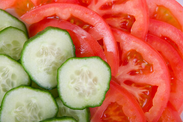 cucumbers and tomatoes background