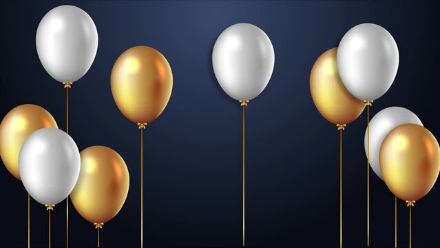 gold and silver balloons