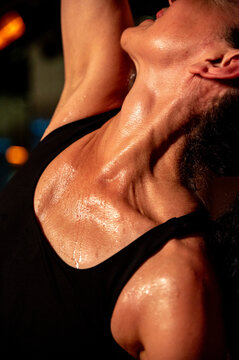 Crop fit woman doing hot yoga practice