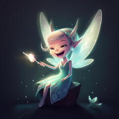 fairy with magic wand -Ai