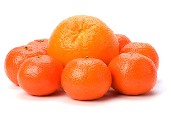 tangerines isolated on white background