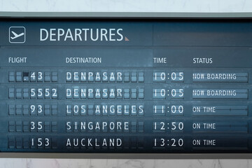 Airline information board