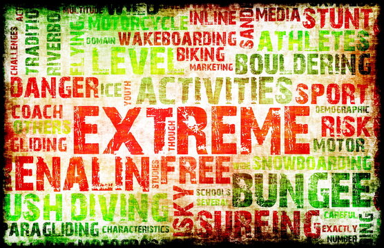 Extreme Sports Grunge Background as a Art