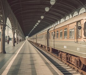 Obraz na płótnie Canvas train on the railway