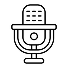 Microphone Thin Line Icon