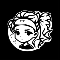 Softball - Black and White Isolated Icon - Vector illustration