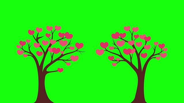 tree with hart flowers