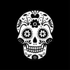 Sugar Skull - High Quality Vector Logo - Vector illustration ideal for T-shirt graphic
