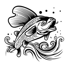 Fishing Svg, Bass Fish Svg, Fish Clipart, Fish Vector, Fish Cricut, Fish Cut file, Fish Shirt, Svg Png, Logo, Design