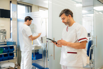 Doctors working in a hospital