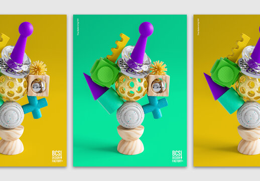 3d Web Art Design Layout