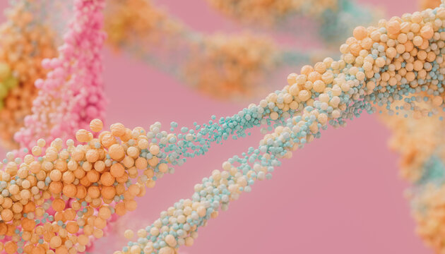 multicolored particles