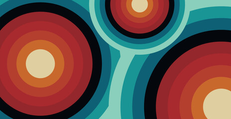 circle palette Retro vintage color wallpaper background Vector Art