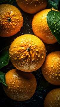 Fresh Organic Ugli Fruit Photorealistic Vertical Background. Healthy Vegetarian Diet. Ai Generated Lifelike Background with Delicious Juicy Ugli Fruit. Generative AI