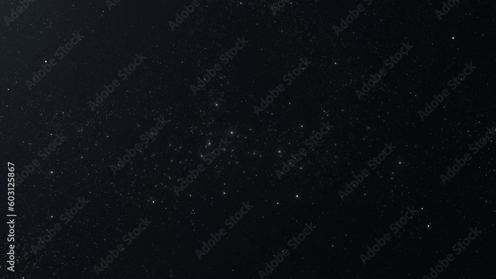 Wall mural flying through the cosmos in this 4k animation, weaving past stars and through the vibrant hues of a