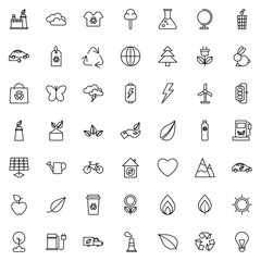 Big set of Eco friendly related vector icons.