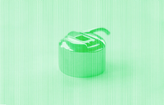 Monotone green bobbin with white yarn-like pencil lines overlaid 