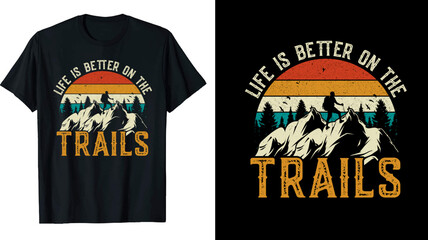 HIKING T-SHIRT DESIGN VECTOR EPS