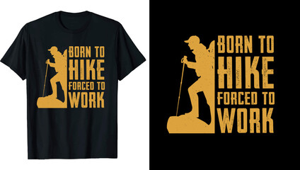 HIKING T-SHIRT DESIGN VECTOR EPS
