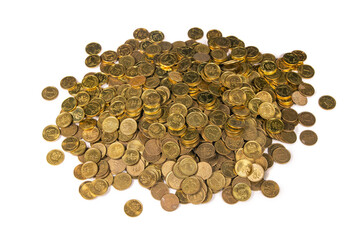 Polska waluta gorsze monety | Polish currency pennies coins PLN - obrazy, fototapety, plakaty