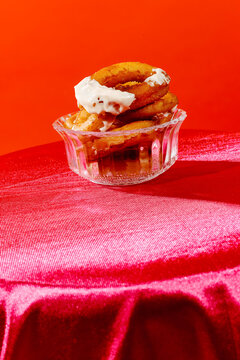 spanish calamari rings with mayonnaise