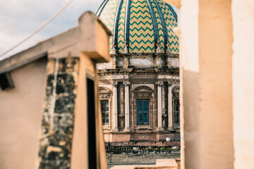 Rooftops in Palermo, Italy in January
