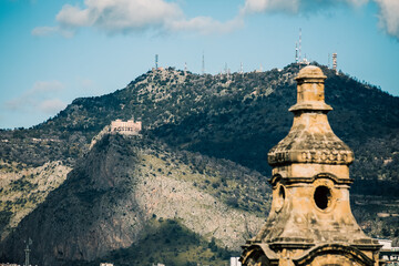Rooftops in Palermo, Italy in January