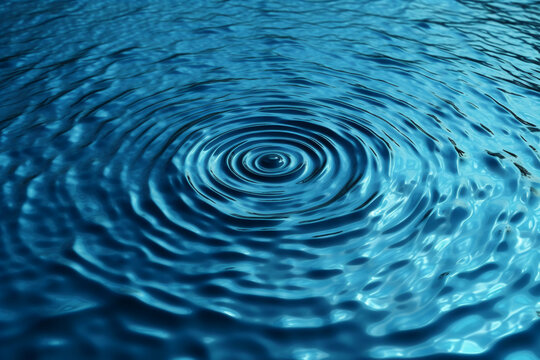 Bluish Ripple Effect water Background. AI generative
