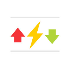 Energy use icon. Clipart image isolated on white background