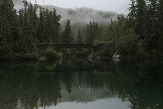 West coast lake and bridge 