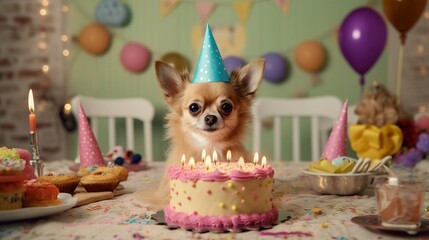 Pawsome Chihuahua Party: Celebrating the Birthday of a Cute, Happy Dog