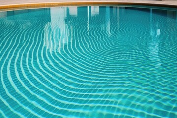 Obraz premium Swimming Pool with a Relaxing Wave Pattern in the Water Generative AI