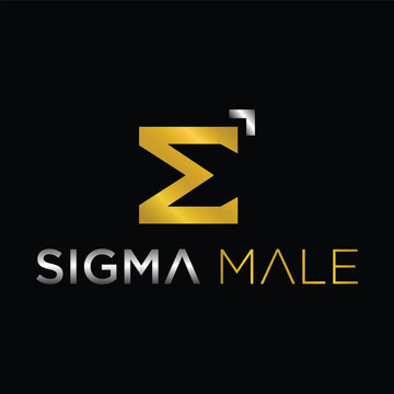 Sigma Greek Letter Logo , Sigma Male Symbol Vector Illustration