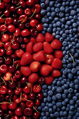 블루베리와 체리, 인공지능 생성