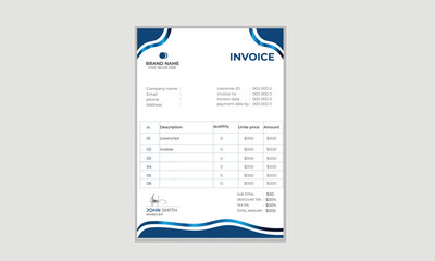  Invoice design,Corporate Business Invoice design, Invoicing quotes, price invoices and payment,Creative invoice template vector,Bill form business invoice accounting,business stationery design ,payme