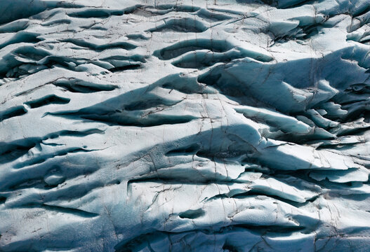 Looking down on a glacier
