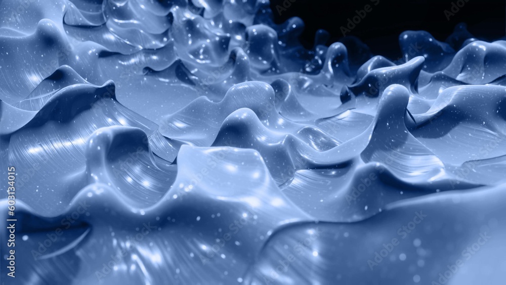 Aufkleber 3d render. liquid black gradient. glossy paint surface as abstract stylish background. glitters in v