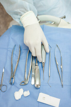 Anonymous medical orthodontist PPE tool equipment 