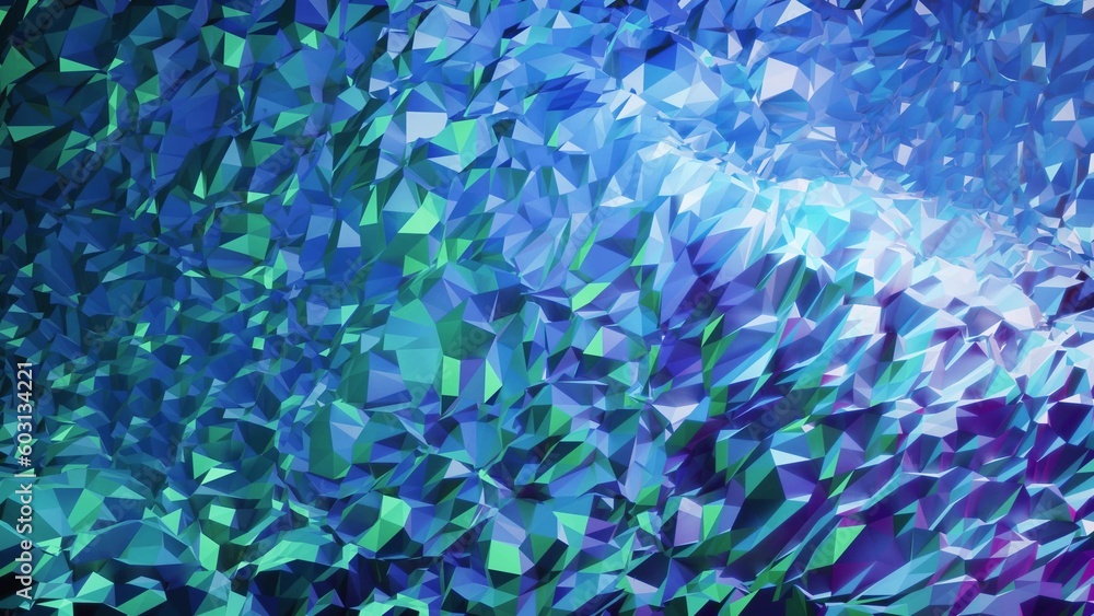 Poster stylish creative abstract low poly background. abstract waves on glossy surface. simple minimalistic