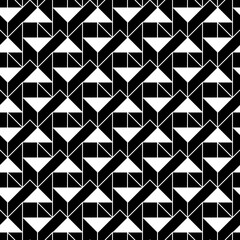 Seamless surface pattern design with triangles, quadrangles, squares ornament. Repeated polygons background. Crossing lines wallpaper. Geometric figures motif. Digital paper, textile print. Vector.