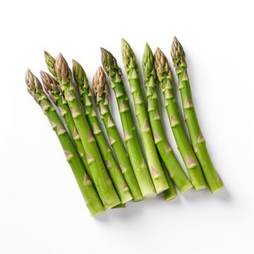 Asparagus isolated on white background (generative AI)