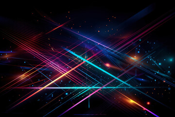 Fototapeta na wymiar an abstract background with colored lights and colorful beams, Generative AI