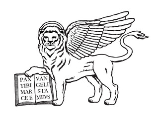 Vector illustration of the Lion of Saint Mark