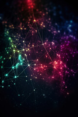 Fototapeta premium internet, futuristic background with a futuristic style, in the style of intertwined networks, Generative AI