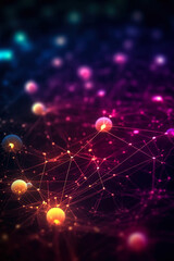 Fototapeta premium internet, futuristic background with a futuristic style, in the style of intertwined networks, Generative AI