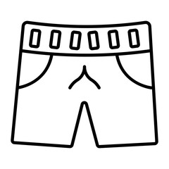 Shorts Thin Line Icon