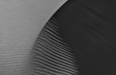 Close up of sand dunes.