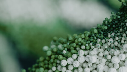 multicolored particles