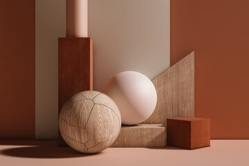 Abstract background of geometric shapes with pastel colors