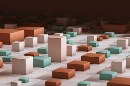 Abstract background of geometric shapes with pastel colors